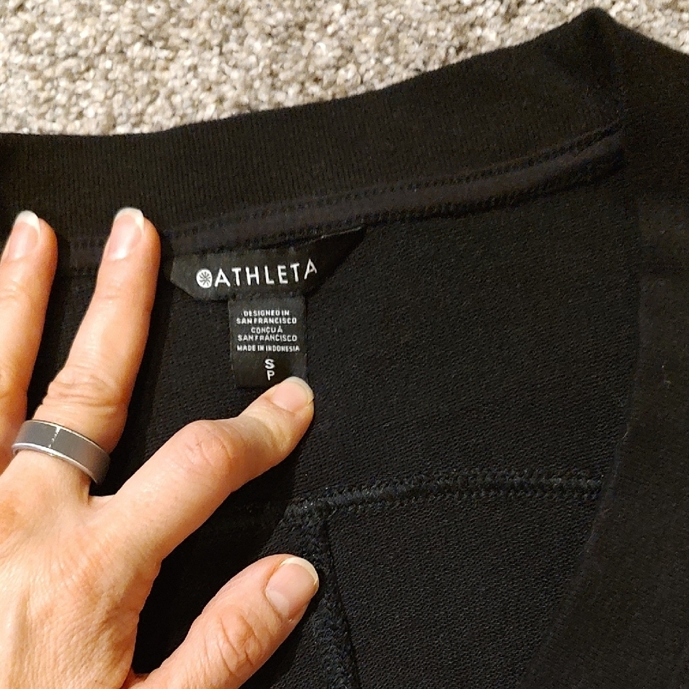 Athleta Black V-Neck Top - Picture 2 of 5